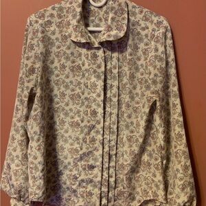 Vintage paisley button up shirt Size 14